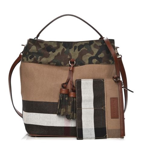 Burberry Canvas Mega Check Camouflage Medium Susanna 